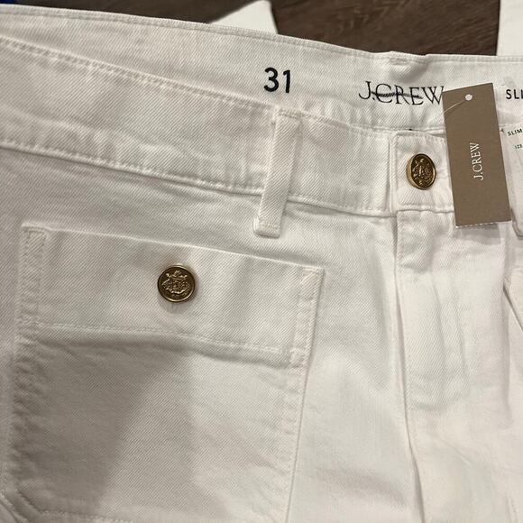 J. Crew Sailor slim wide leg jeans in white NEW - Picture 7 of 7
